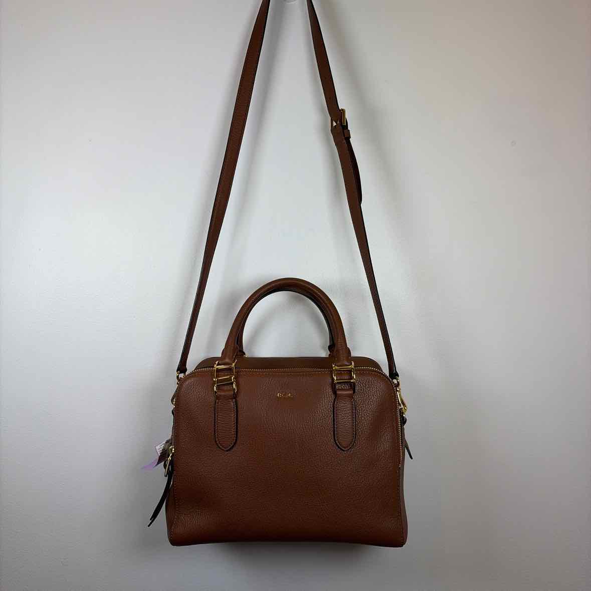 Pre-Owned Ralph Lauren Cognac Leather Handbag