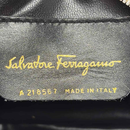 Pre-Owned Ferragamo Navy Leather Designer Handbag