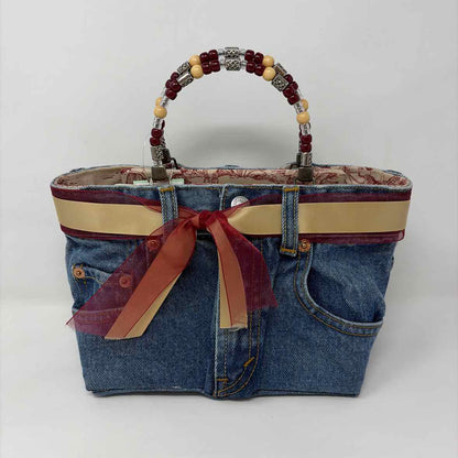 Pre-Owned Bootie Bags Denim Denim Handbag