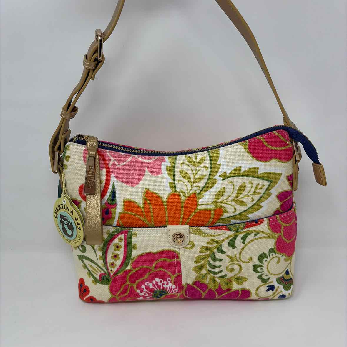Pre-Owned Boutique Floral Canvas Handbag