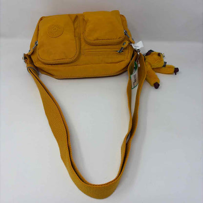 Pre-Owned Kipling Mustard Nylon Handbag