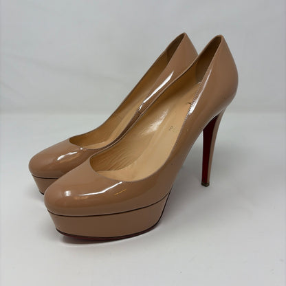 Pre-Owned Christian Louboutin nude Patent Shoe Size 9 Designer Shoes