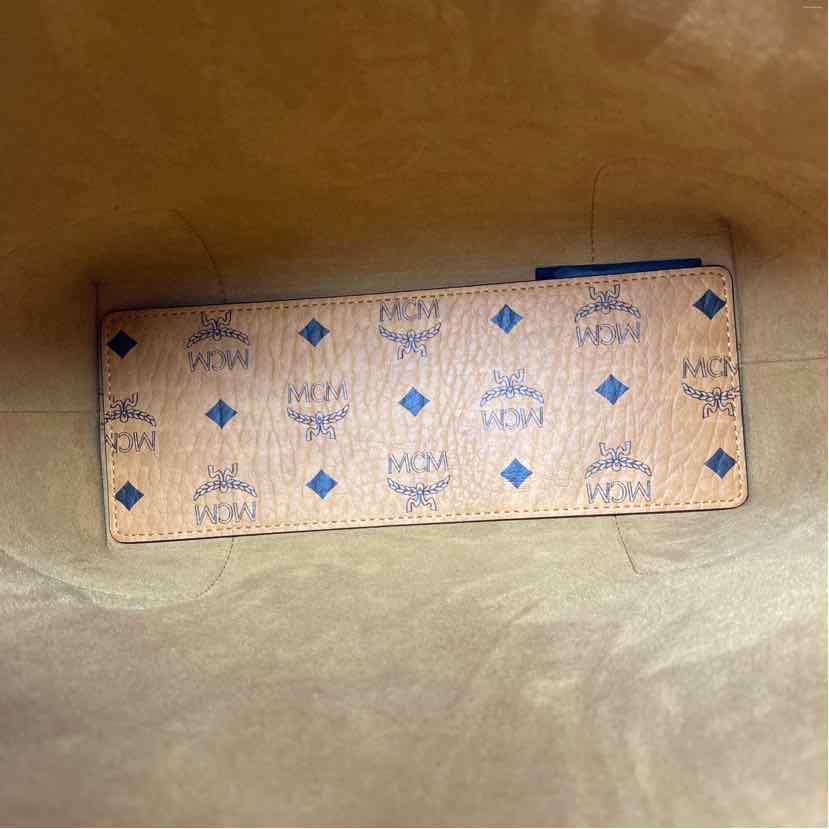 Pre-Owned MCM Cognac Leather Designer Handbag