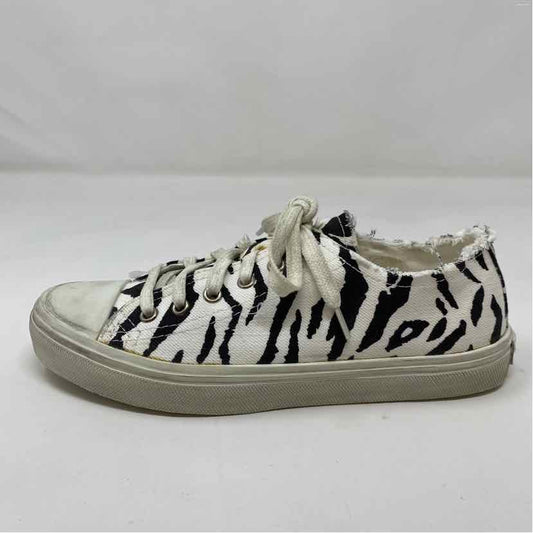 Pre-Owned Saint Laurent Zebra Canvas Shoe Size 6 Designer Shoes