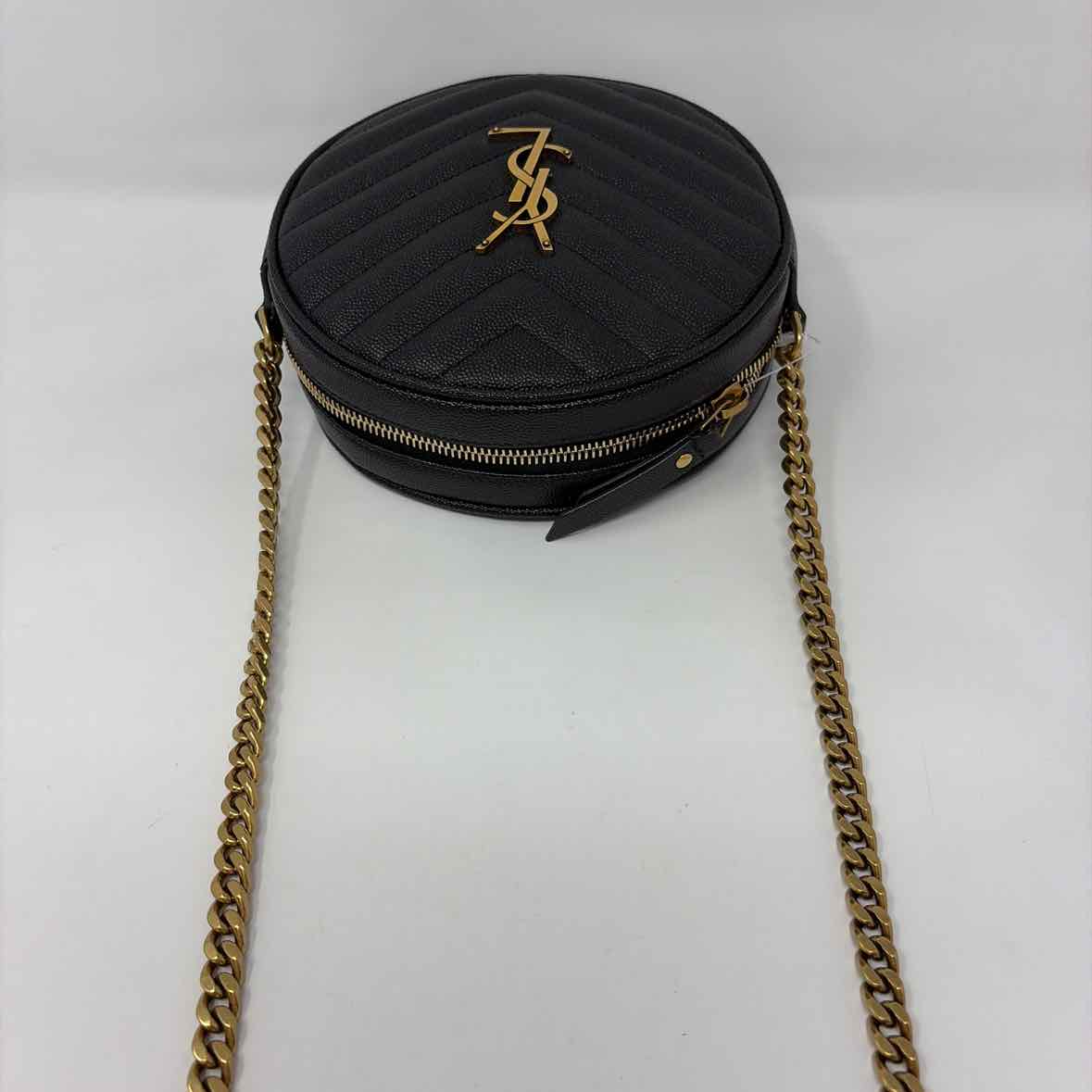 Pre-Owned Saint Laurent Black Leather Designer Handbag