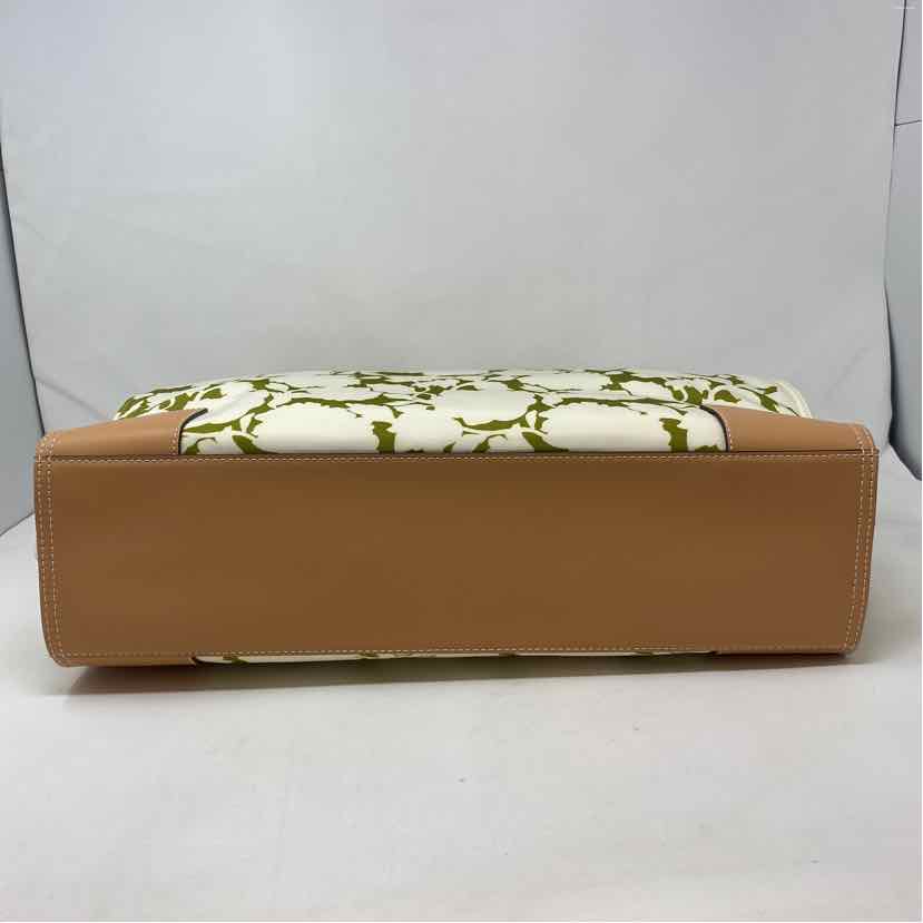 Pre-Owned Tory Burch Green Floral Nylon Handbag