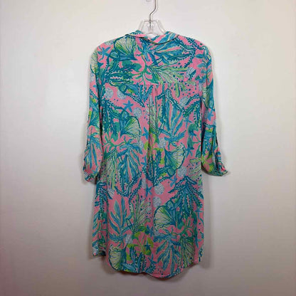 Pre-Owned Size XS Lilly Pulitzer Teal Multi Casual Dress