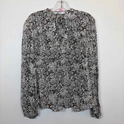 Pre-Owned Size S Red Haute Grey Top