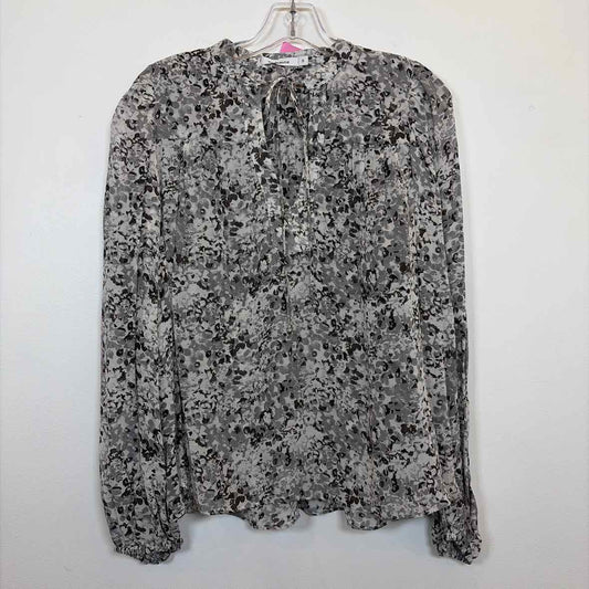 Pre-Owned Size S Red Haute Grey Top