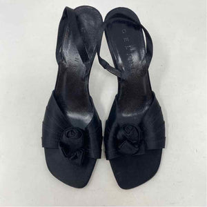 Pre-Owned Celine Black Satin Shoe Size 8 Designer Shoes