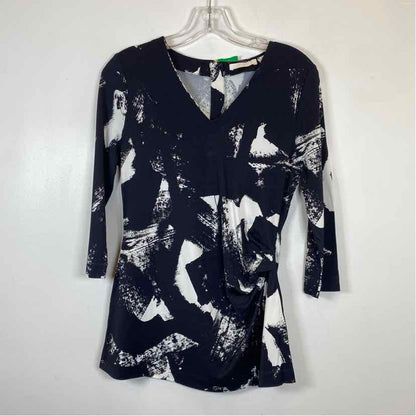 Pre-Owned Size 10/L Hugo Boss Black/White Top