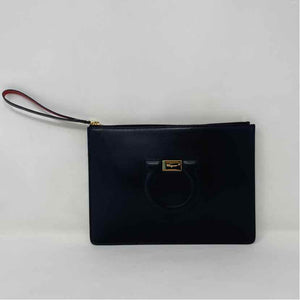 Pre-Owned Salvatore Ferragamo Black Leather Designer Handbag