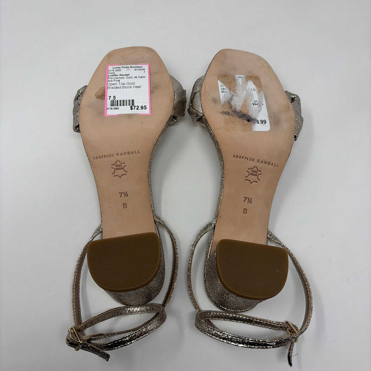 Pre-Owned Shoe Size 7.5 Loeffler Randall Gold Heels