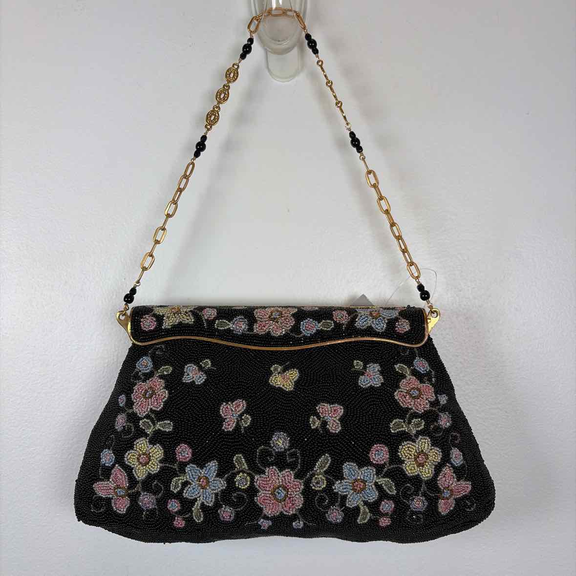 Pre-Owned Denise Francelle Black Multi Beaded Handbag