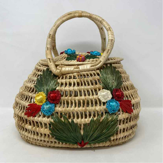 Pre-Owned Boutique Beige Wicker Handbag