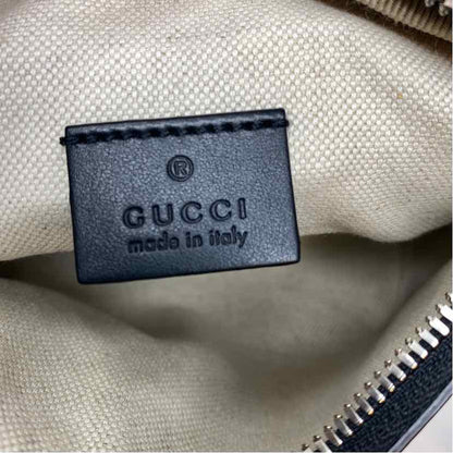 Pre-Owned Gucci Black Leather Designer Handbag