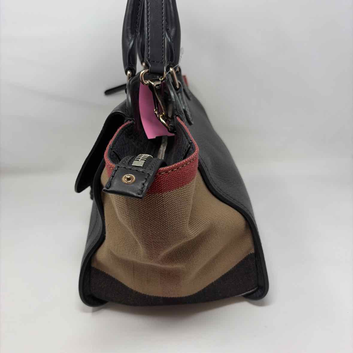 Pre-Owned Burberry Black Multi Leather Designer Handbag