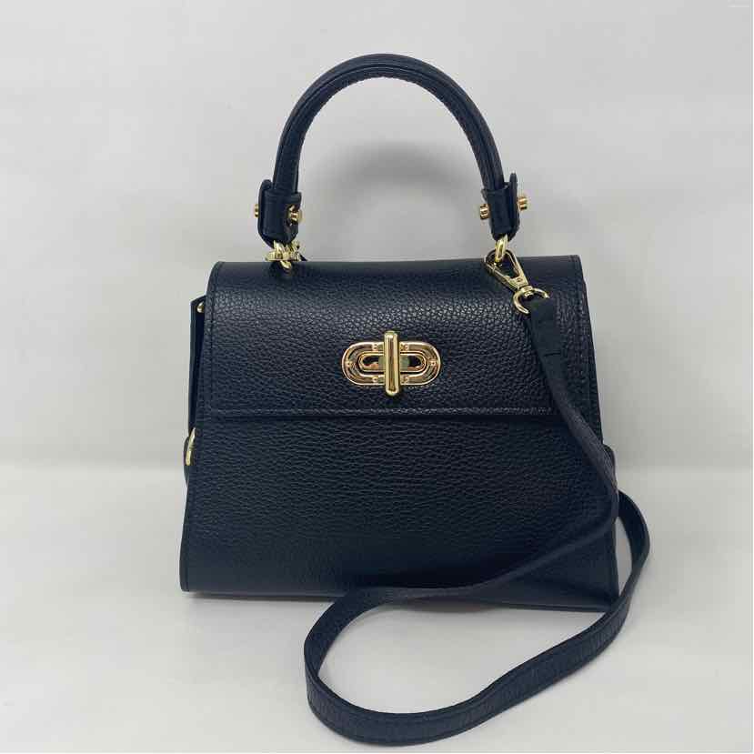 Pre-Owned Made in Italy Black Leather Handbag