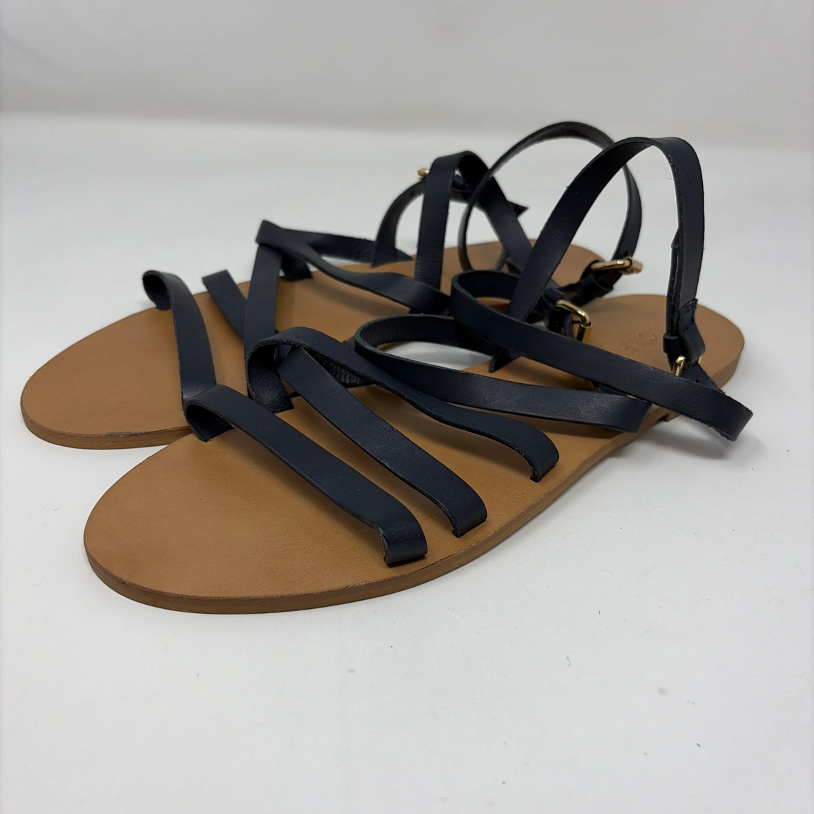 Pre-Owned Shoe Size 9.5 J Crew Navy Sandals