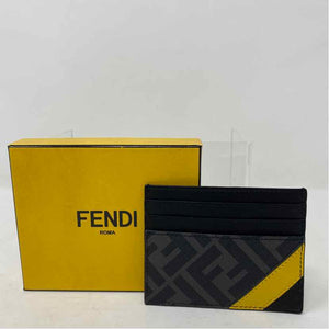 Pre-Owned Fendi Black Canvas Designer Wallet