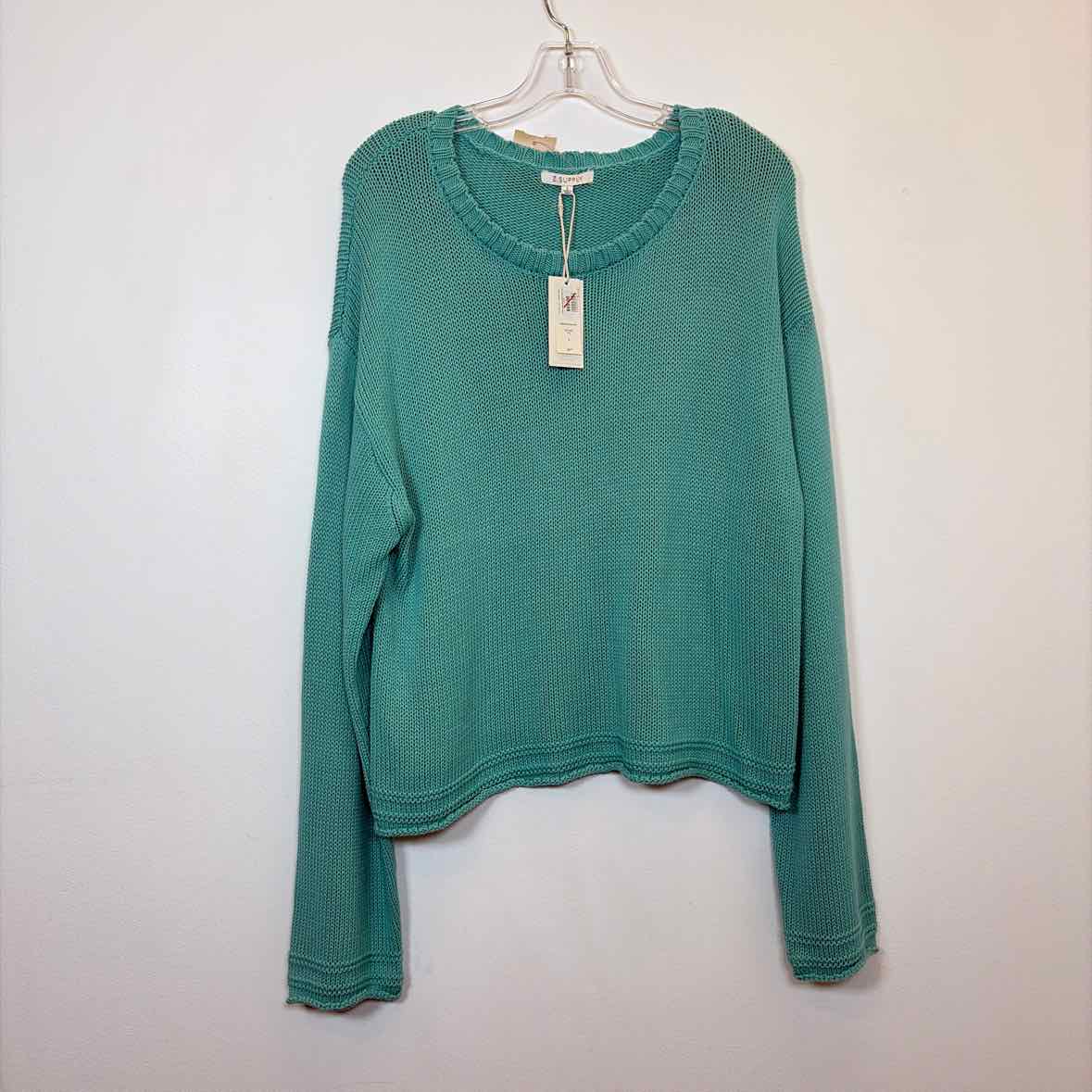Pre-Owned Size L Z Supply Teal Sweater