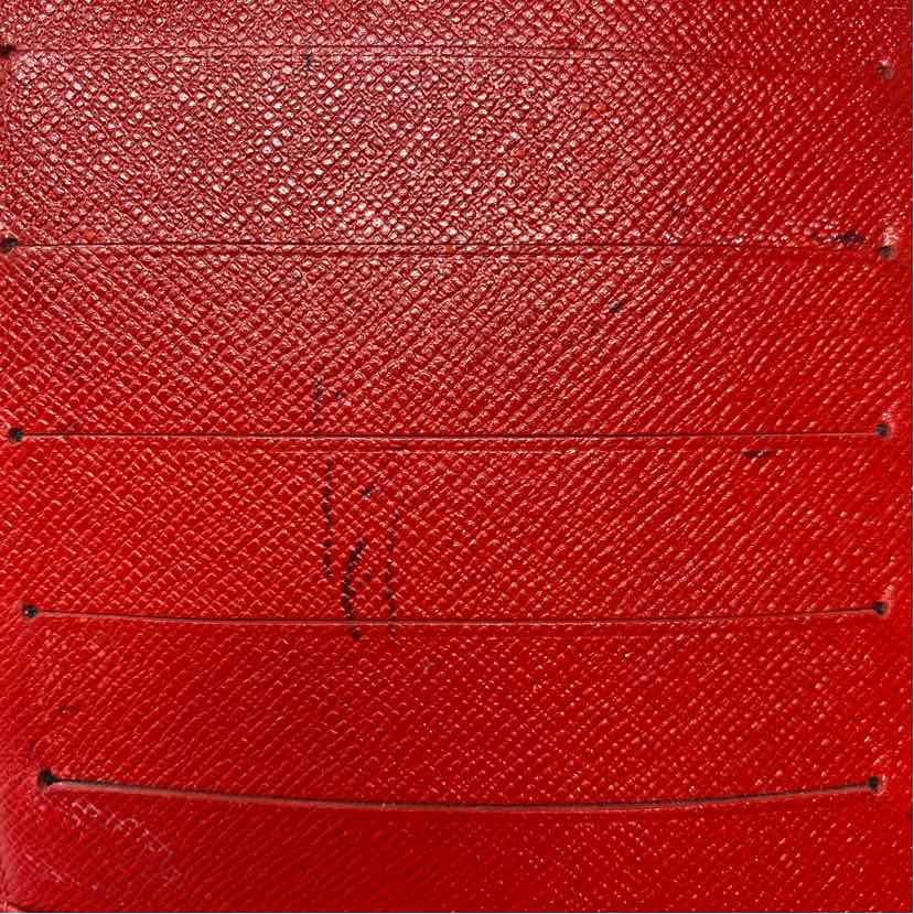 Pre-Owned Louis Vuitton Red Leather Designer Wallet
