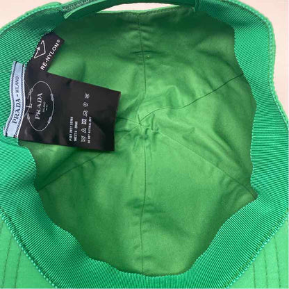 Pre-Owned Prada Green Nylon Designer Hats