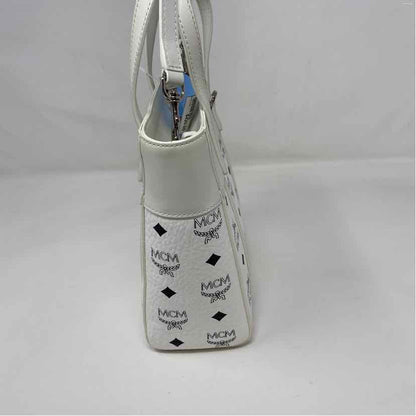 Pre-Owned MCM White Leather Designer Handbag