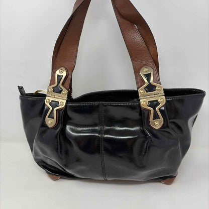 Pre-Owned Michael Kors Black/Brown Patent Handbag
