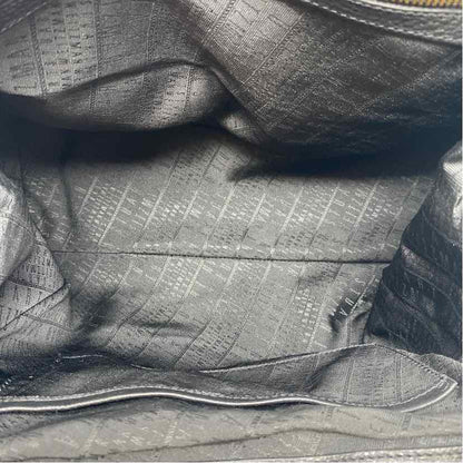 Pre-Owned Stuart Weitzman black  polka dot Faux Shearling Handbag