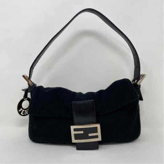 Pre-Owned Fendi Black Fabric Designer Handbag