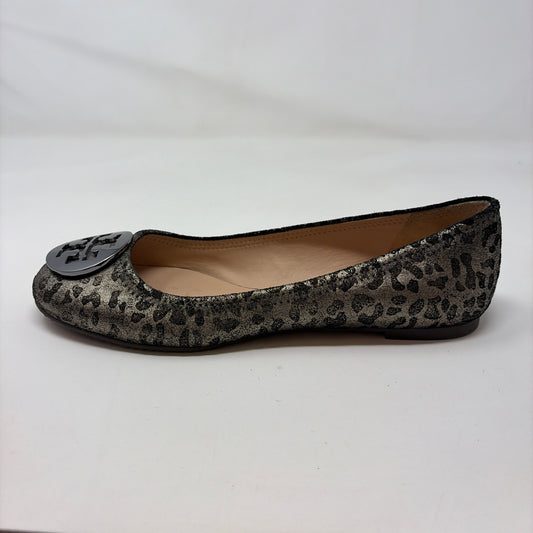 Pre-Owned Shoe Size 8 Tory Burch Silver Flats