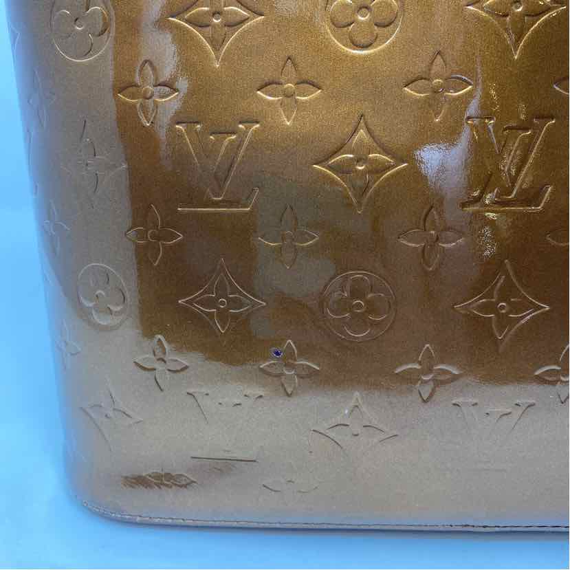 Pre-Owned Louis Vuitton Bronze Patent Designer Handbag