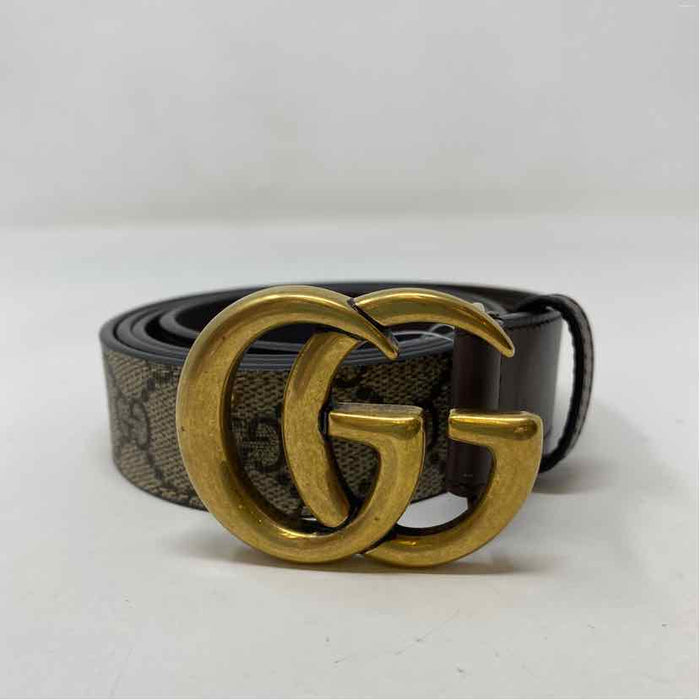 Pre-Owned Gucci Monogram Canvas Designer Belt