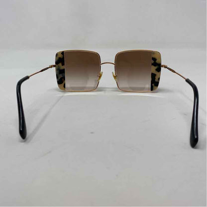 Pre-Owned Mui Mui Gold Metal Designer Sunglasses