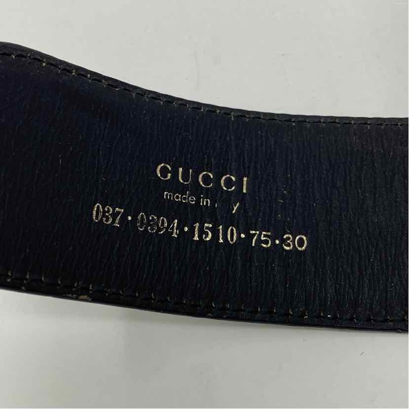 Pre-Owned Gucci Black Suede Designer Belt