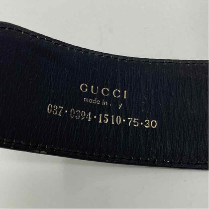 Pre-Owned Gucci Black Suede Designer Belt