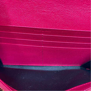 Pre-Owned Saint Laurent Pink Leather Designer Wallet