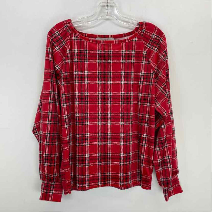 Pre-Owned Size S LOFT red plaid Sweater