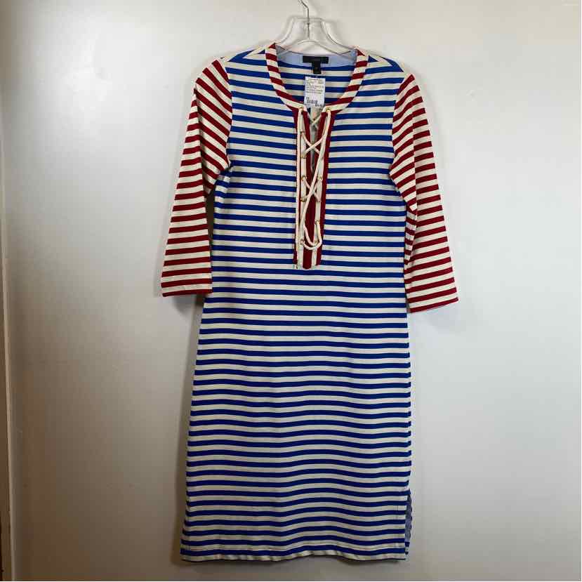 Pre-Owned Size XS J Crew Stripe Multi Casual Dress