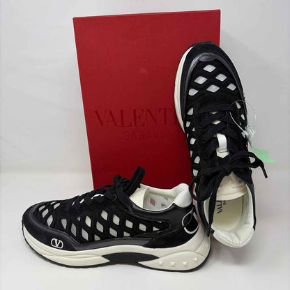 Pre-Owned Valentino Black Suede Shoe Size 10.5 Designer Shoes