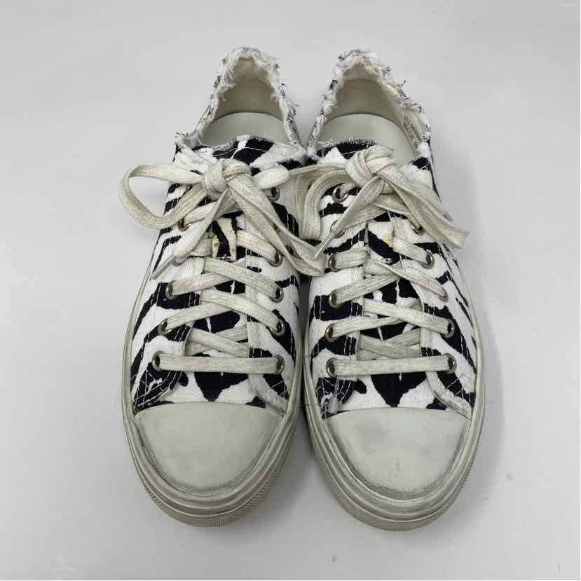 Pre-Owned Saint Laurent Zebra Canvas Shoe Size 6 Designer Shoes