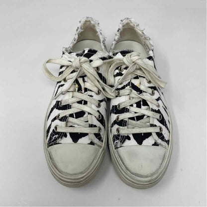 Pre-Owned Saint Laurent Zebra Canvas Shoe Size 6 Designer Shoes