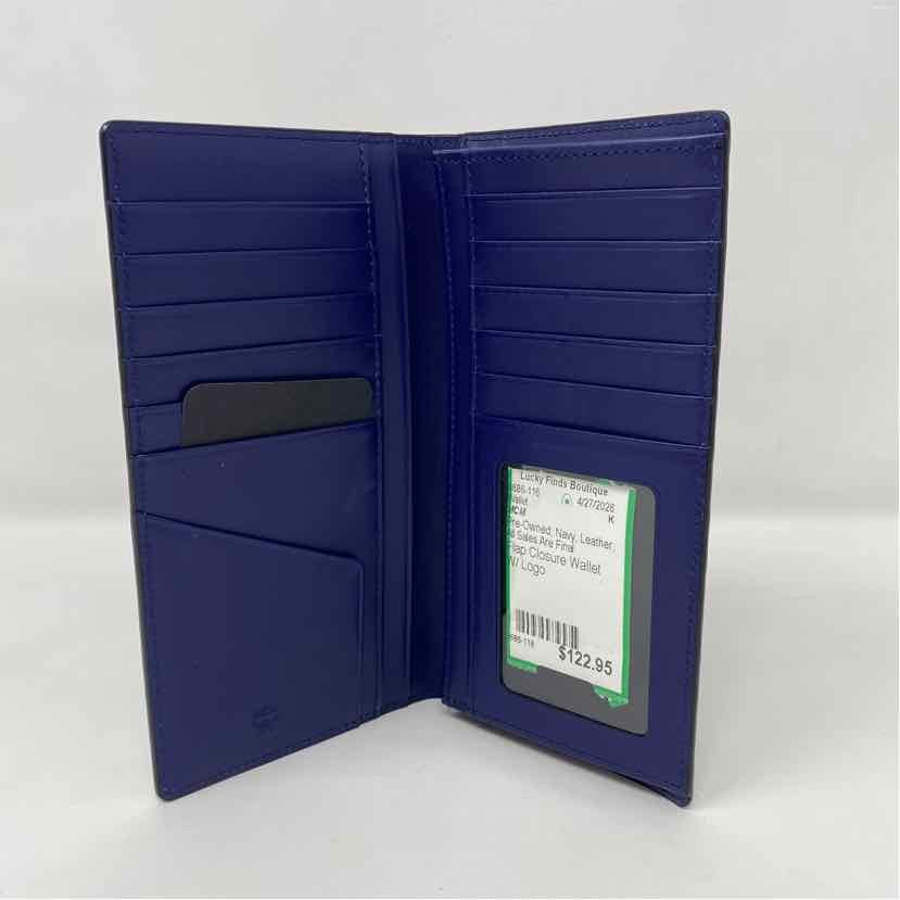 Pre-Owned MCM Navy Leather Wallet