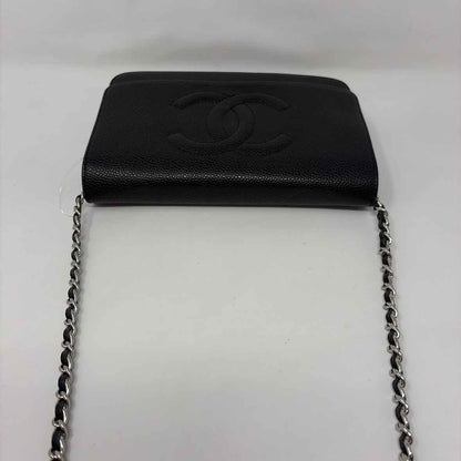 Pre-Owned Chanel Black Leather Designer Handbag
