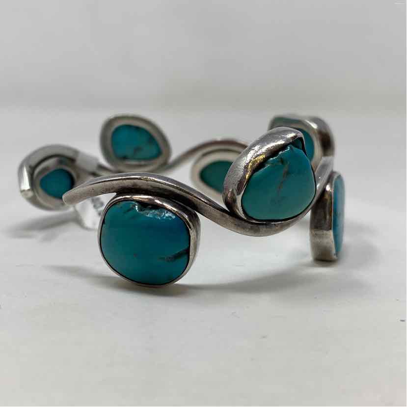 Pre-Owned Charles Albert Turquoise Sterling Bracelet