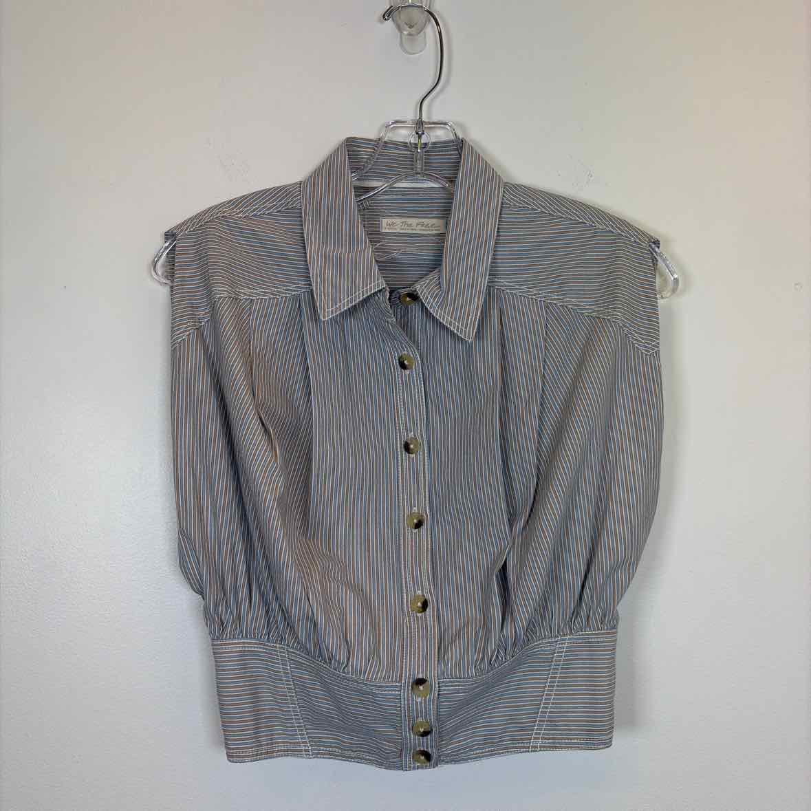 Pre-Owned Size XS Free People blue stripe Top