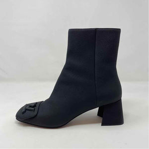 Pre-Owned Louis Vuitton Black Leather Shoe Size 7.5 Designer Shoes