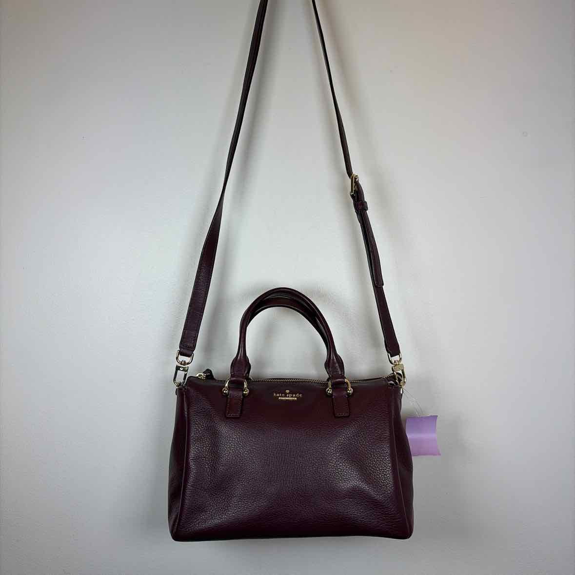 Pre-Owned Kate Spade Plum Leather Handbag