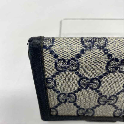 Pre-Owned Gucci Navy Canvas Designer Wallet